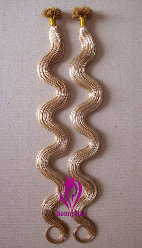 100% Remy Hair Flat Tip Pre-bonded Hair Extension--18