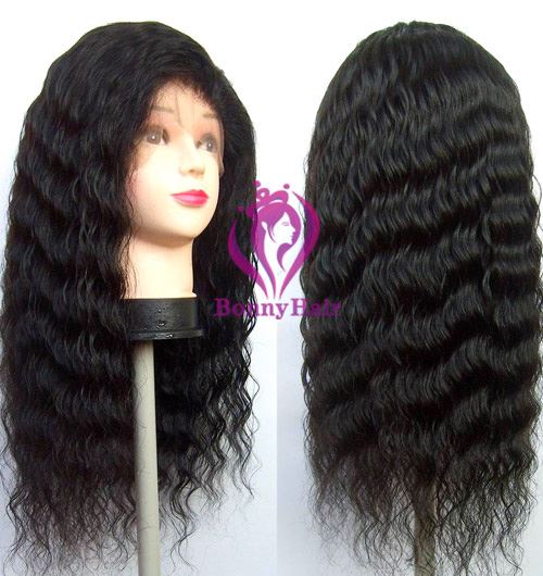 100% Human Remy Hair Front Lace Wig--01