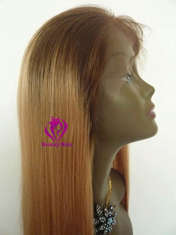 100% Human Remy Hair Front Lace Wig--13