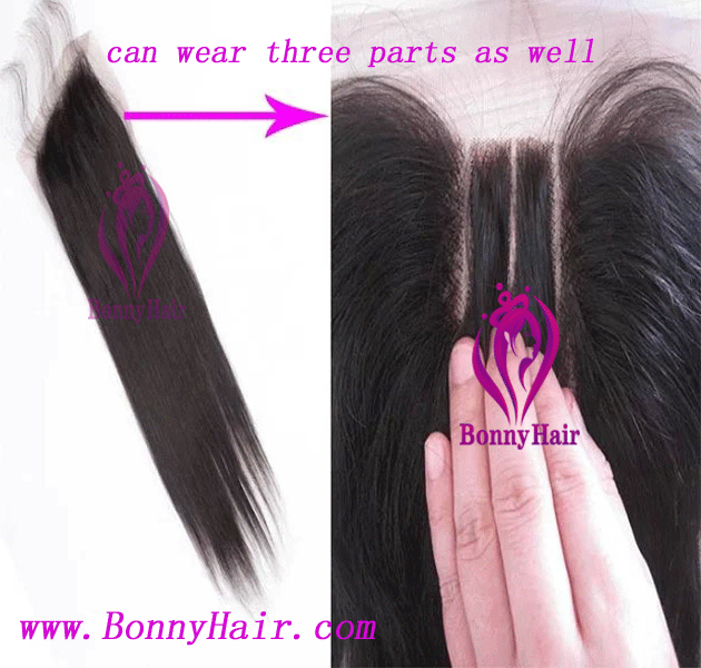 100% Human Remy Hair Lace Closure--12