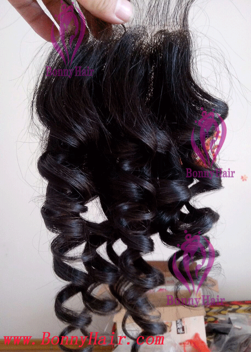 100% Human Remy Hair Lace Closure--16