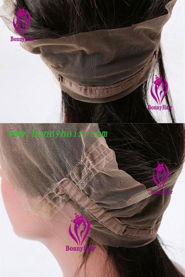 100% Human Remy Hair 360 Lace Frontal Closure--04