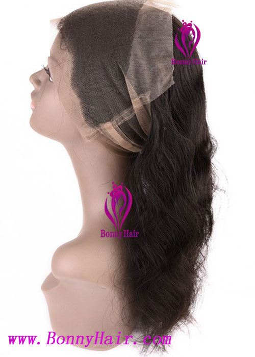 100% Human Remy Hair 360 Lace Frontal Closure--06
