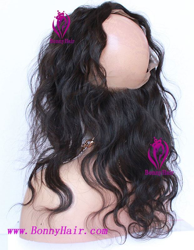 100% Human Remy Hair 360 Lace Frontal Closure--07