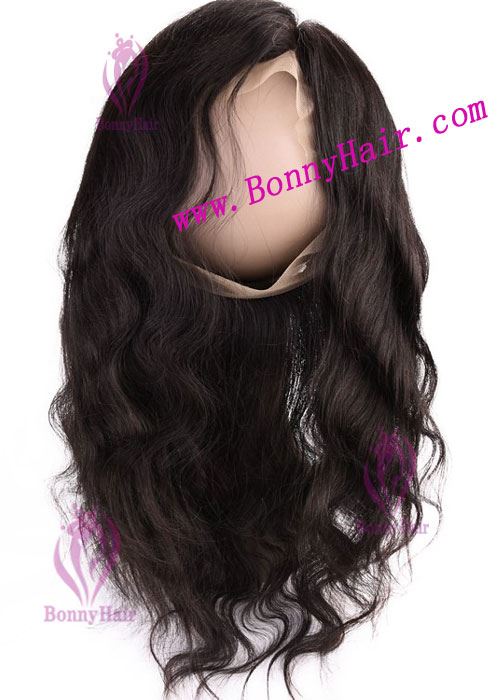 100% Human Remy Hair 360 Lace Frontal Closure--20