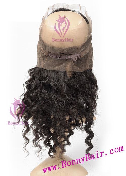 100% Human Remy Hair 360 Lace Frontal Closure--21