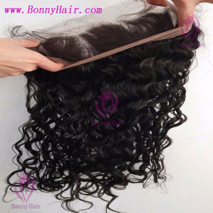 100% Human Remy Hair 360 Lace Frontal Closure--22
