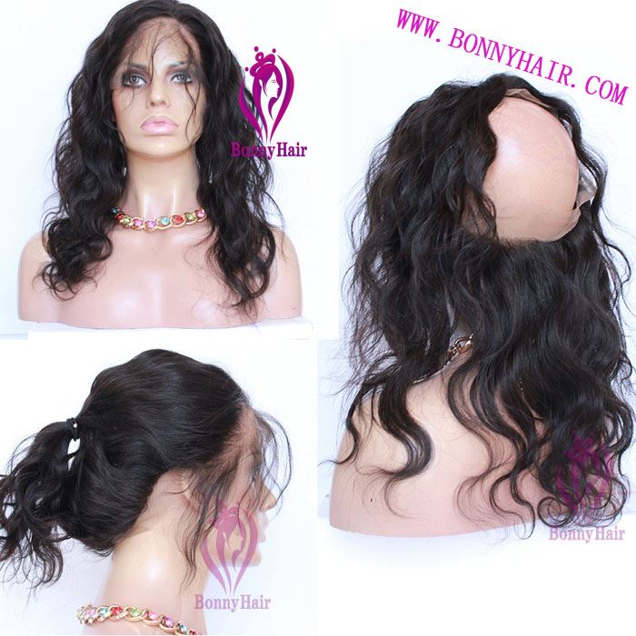 100% Human Remy Hair 360 Lace Frontal Closure--27