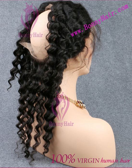 100% Human Remy Hair 360 Lace Frontal Closure--31