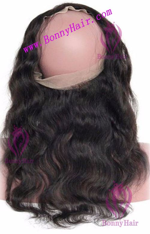 100% Human Remy Hair 360 Lace Frontal Closure--37
