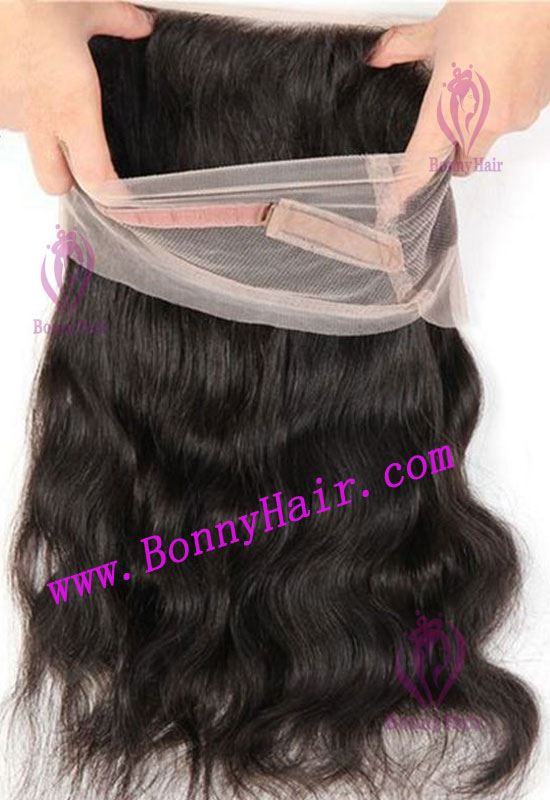 100% Human Remy Hair 360 Lace Frontal Closure--38