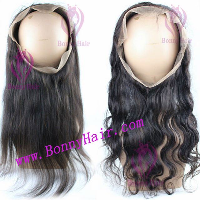 100% Human Remy Hair 360 Lace Frontal Closure--45
