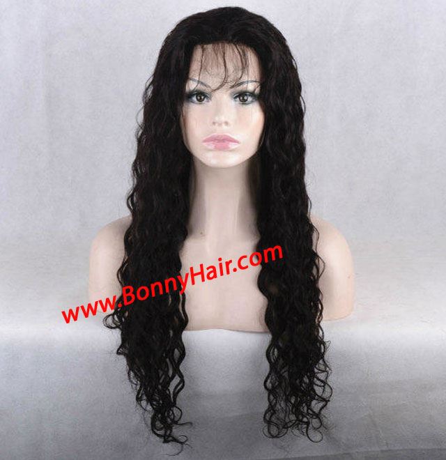 100% Human Remy Hair Front Lace Wig--18