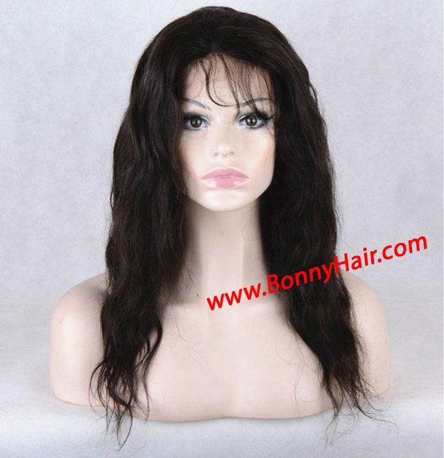 100% Human Remy Hair Front Lace Wig--19