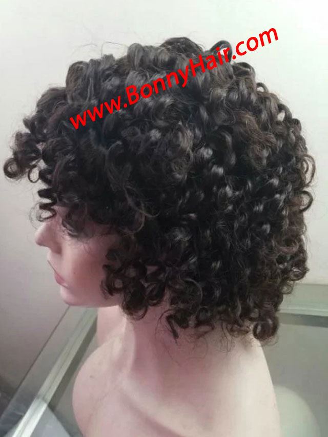 100% Human Remy Hair Front Lace Wig--21