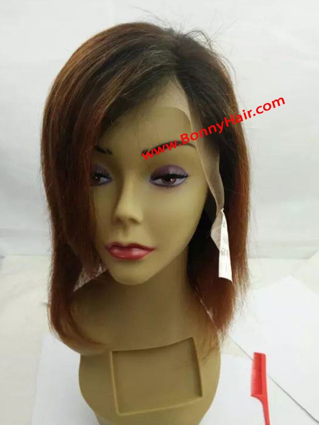 100% Human Remy Hair Front Lace Wig--26