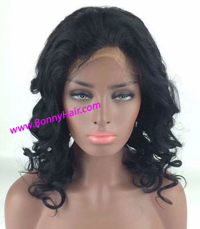 100% Human Remy Hair Front Lace Wig--32