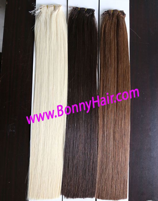 100% Virgin Human Remy Hair Hand Tied Hair Weave--81