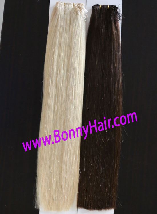 100% Virgin Human Remy Hair Hand Tied Hair Weft--84