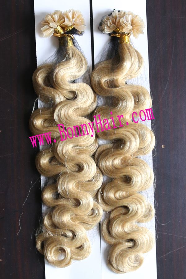 Human Remy Hair V Tip Keratin Hair Extension--180