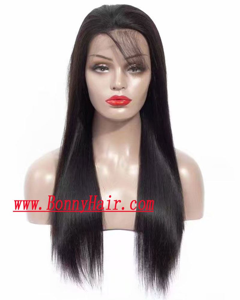 100% Virgin Remy Human Hair Natural Color Front Lace Wig--34