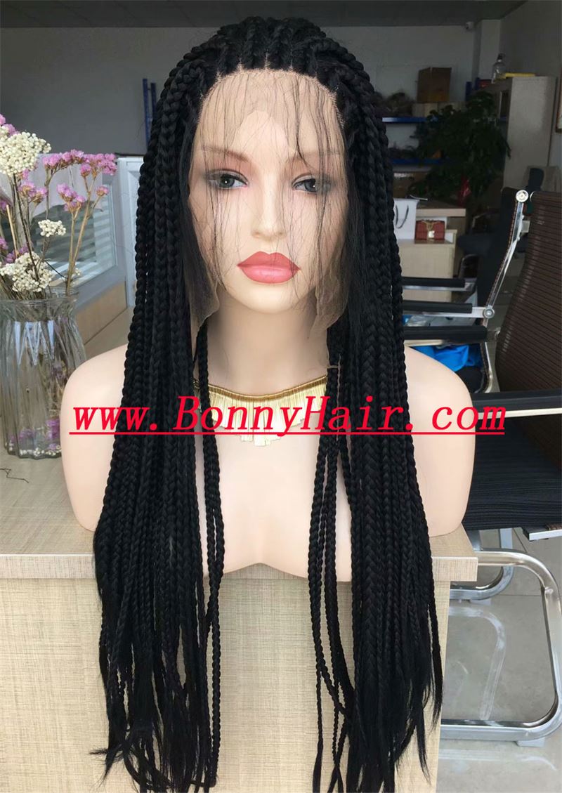 Heat Resistant Synthetic Hair Lace Front Wig Braid