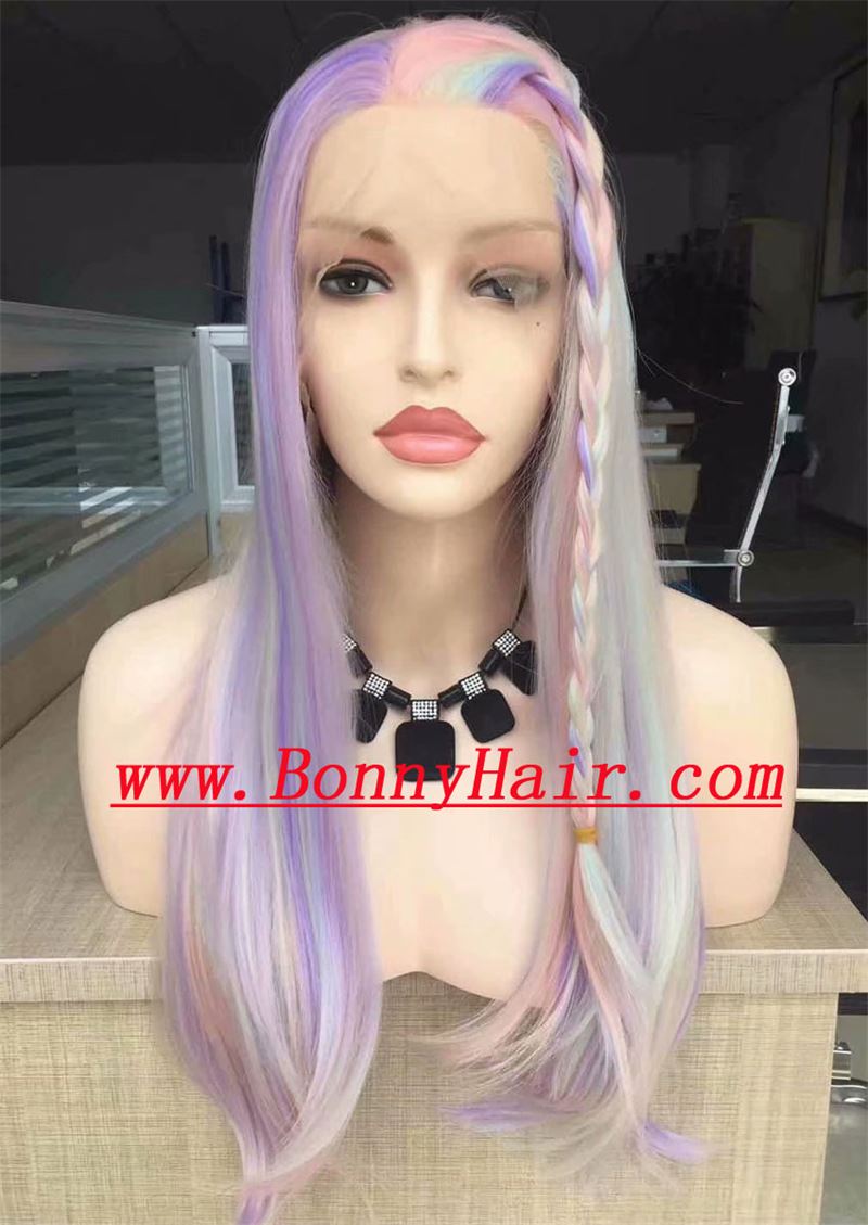 Heat Resistant Synthetic Hair Lace Front Wig Braid