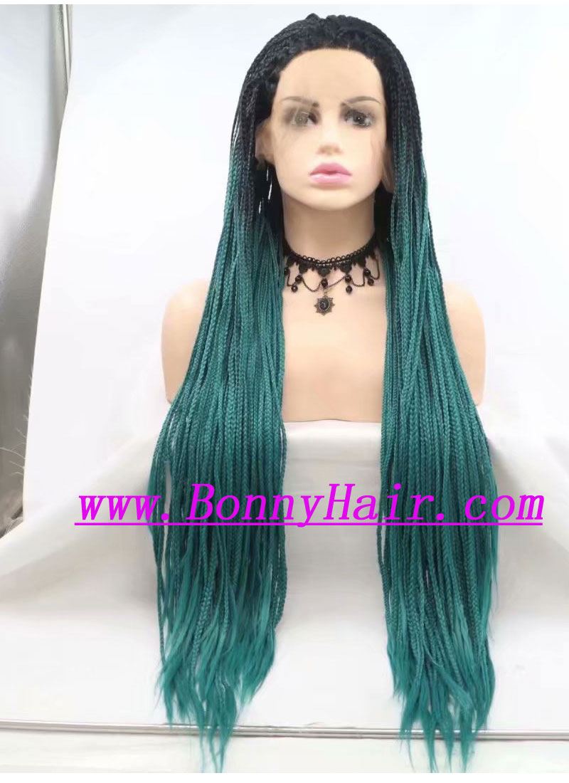 Heat Resistant Synthetic Hair Lace Front Wig Braid