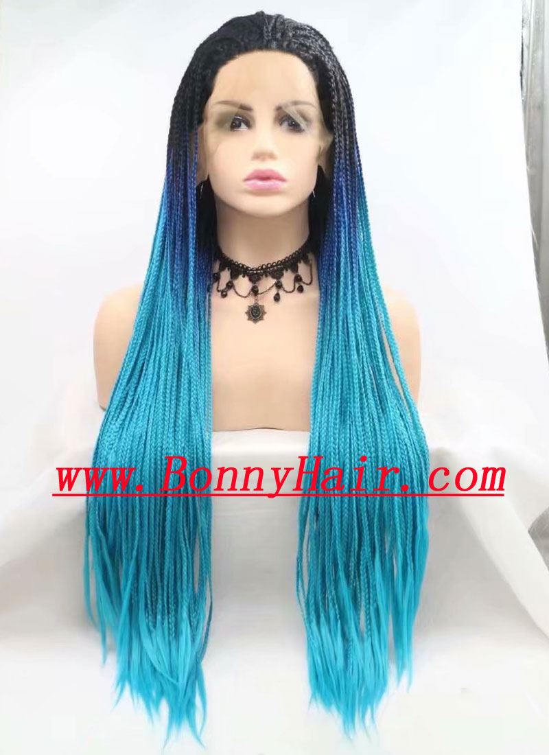 Heat Resistant Synthetic Hair Front Lace Wig Braid