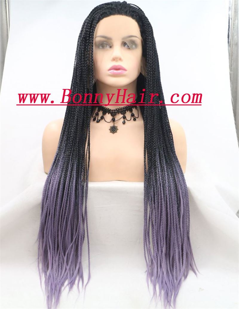 Heat Resistant Synthetic Hair Front Lace Wig Braid