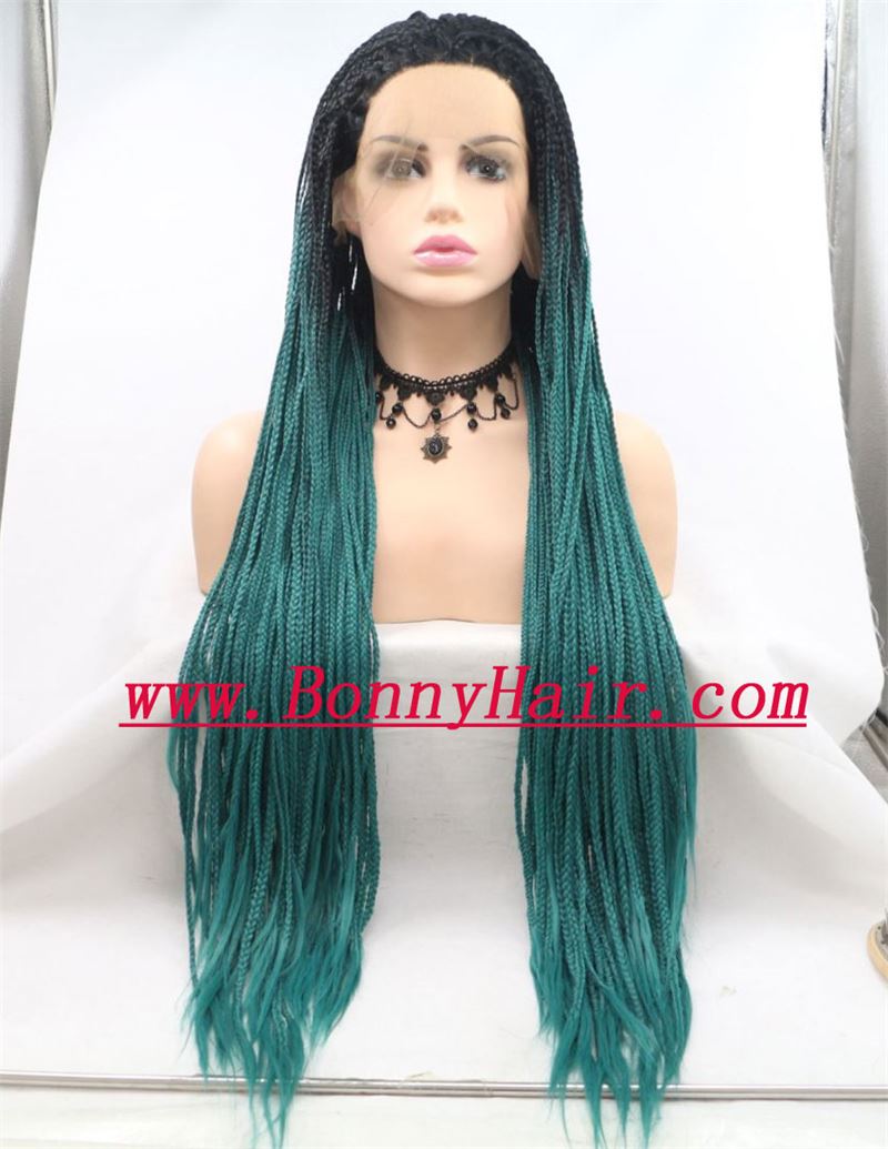 Heat Resistant Synthetic Hair Front Lace Wig Braid