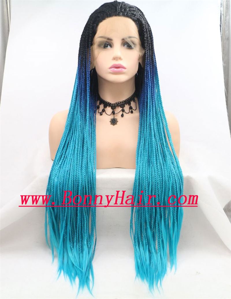 Heat Resistant Synthetic Hair Front Lace Wig Braid