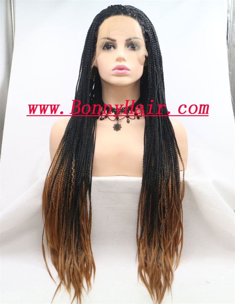 Heat Resistant Synthetic Hair Front Lace Wig Braid