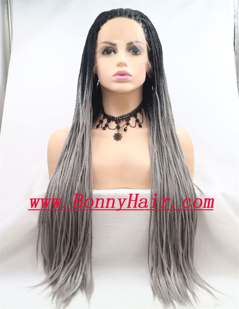 Heat Resistant Synthetic Hair Lace Front Wig Braid