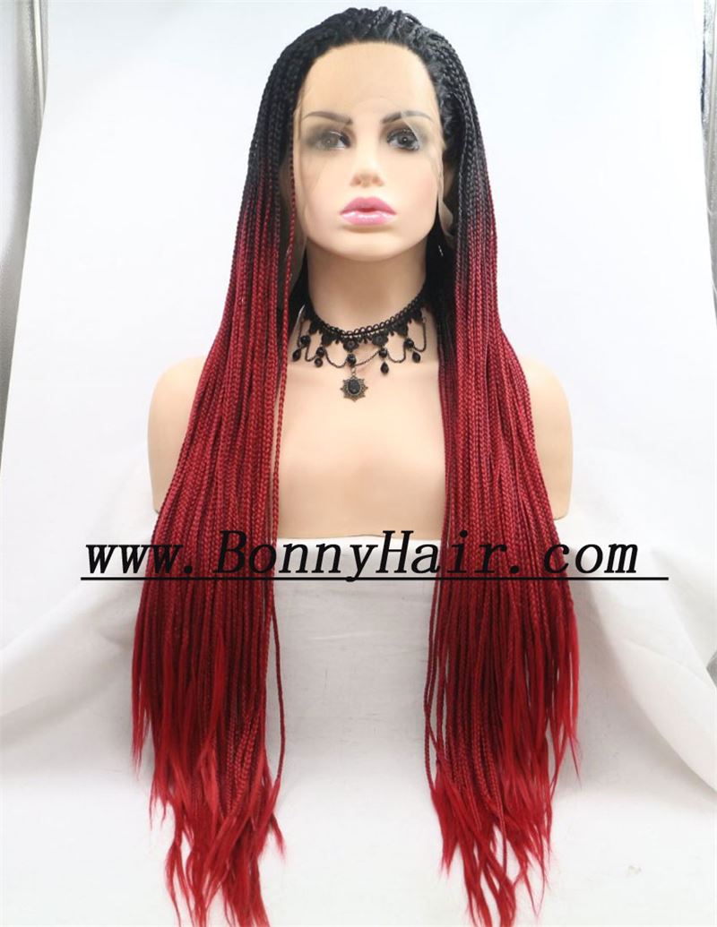 Heat Resistant Synthetic Hair Front Lace Wig Braid