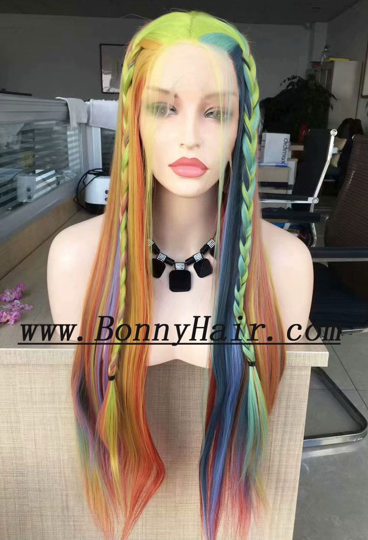 Heat Resistant Synthetic Hair Front Lace Wig