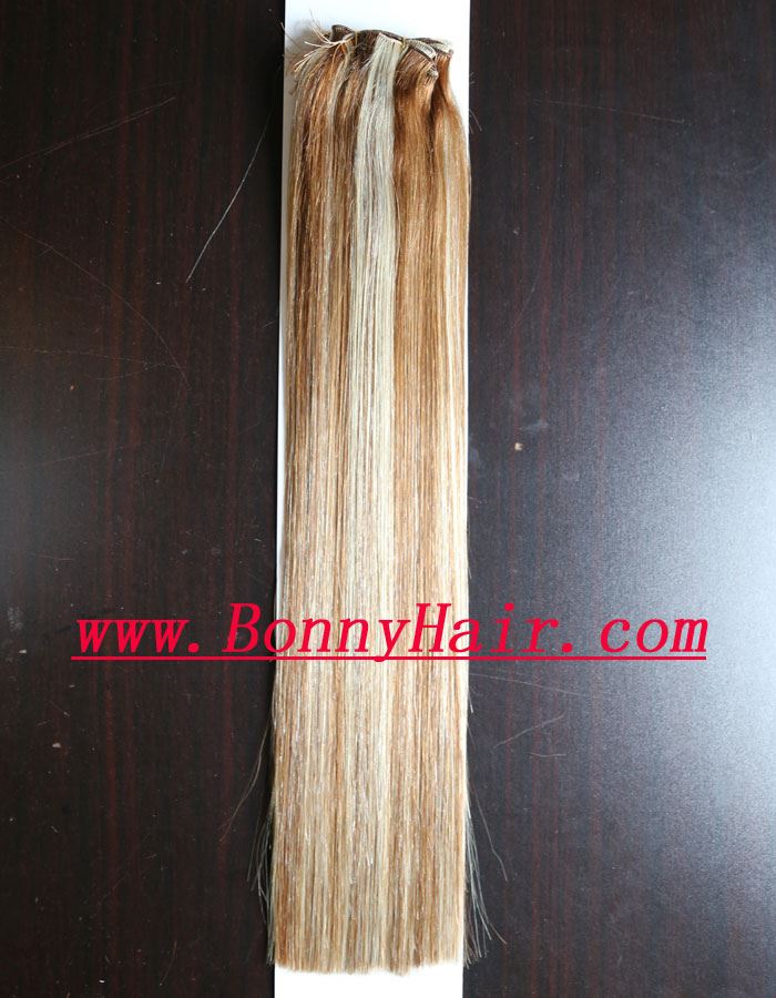 100% Virgin Human Remy Hair Hand Tied Hair Weft--86