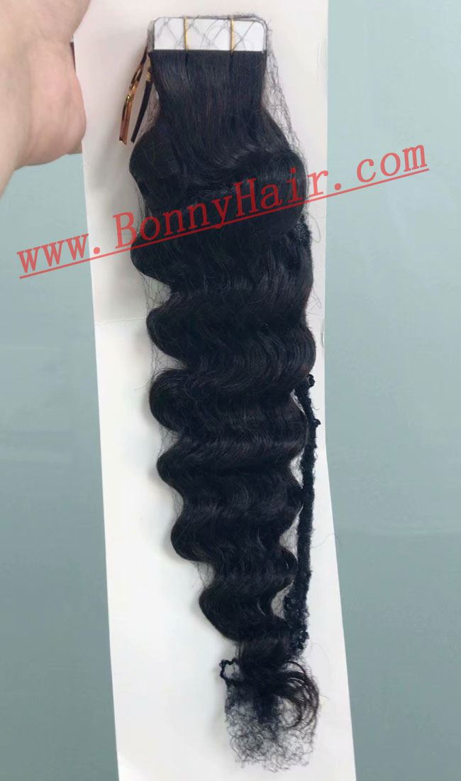 18 Inch Water Wave Natural Color Human Remy Hair