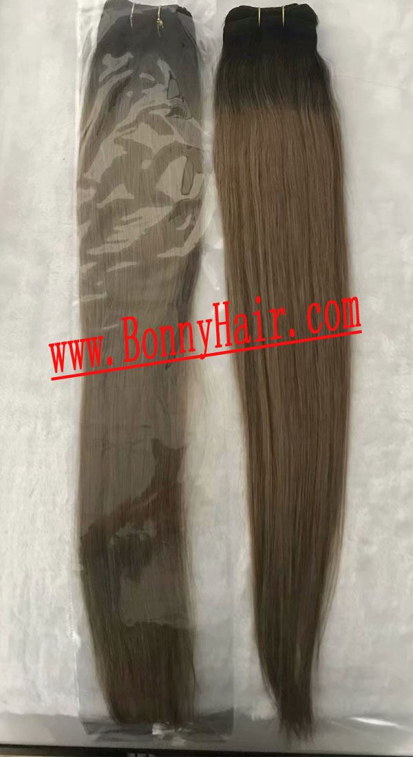 20" Ombre Color 1B/10 Hair Weave 100% Human Remy Hair